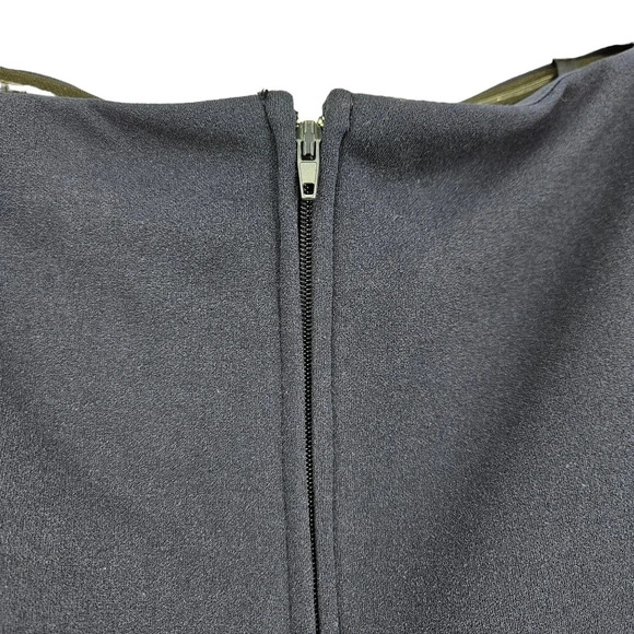 City Studio Mini Dress Navy Blue Off Shoulder Ruffle Zip Back - Picture 5 of 9